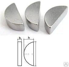 фото 4,0 *7,5х18,57 шпонка полукруглая сегментная DIN6888