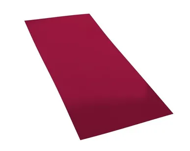 фото Гладкий стальной лист с защитной пленкой 0,35 Вишнёвый 2,5 метра