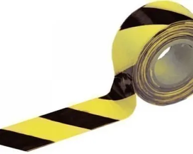 фото Лента оградительная, сигналальная, черно-желтая 48/160