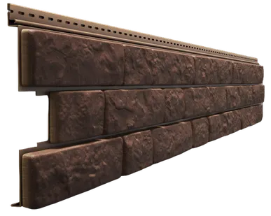 фото Сайдинг Docke BERGART Кедровый орех Деке LUX под камень