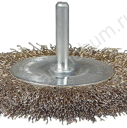 Фото №0 Щетка для дрели 50 мм плоская со шпилькой