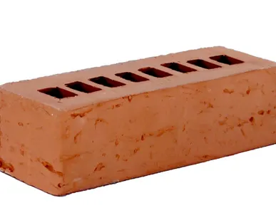 фото Кирпич лицевой керамический Красный «Лава» пустотелый Евро «половинка»