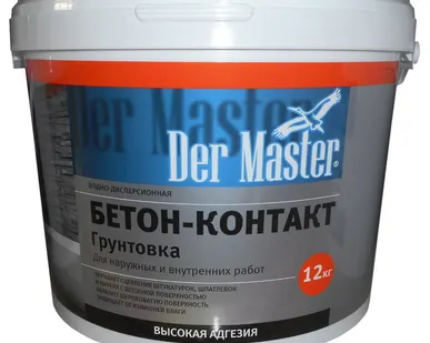 фото Грунт БЕТОН-КОНТАКТ д/нар-внутр раб Der Master 12кг