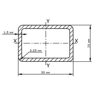 Фото №0 Труба профильная 30х20х1.5