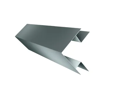 фото Угол внешний сложный 75х75 0,45 PE с пленкой RAL 7005 мышино-серый