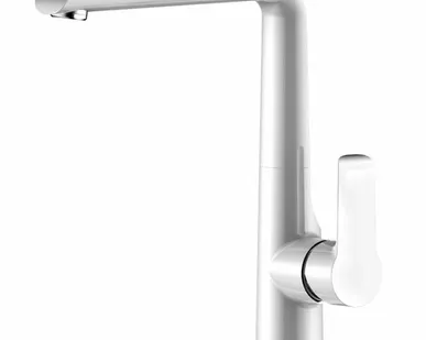 фото Смеситель для кухни Rossinka W35-23 белый