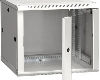 фото Шкаф 19дюйм LINEA W 9U 600х600мм настен. стекл. дверь RAL7035 ITK LWR3-09U66-GF