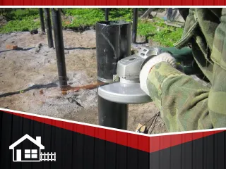 фото Срезка металлических столбов