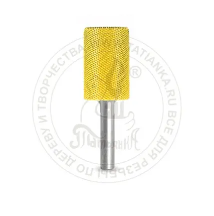 Фото №0 6C34-40 - Цилиндр, Ø хвостовика 6мм, Ø фрезы X 19,05мм, L фрезы 31,75мм (fine/желтая)