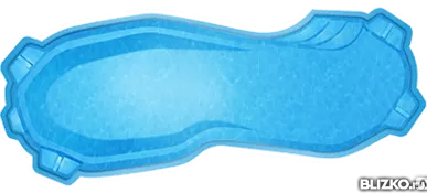 фото Бассейн Fiber Pools Байкал 13,1х4,8 м глубина 1-2,5 м, цвет Bianco (белый г