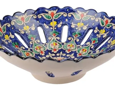 фото Фруктовница d-25 см, разноцвет (Риштанская керамика)