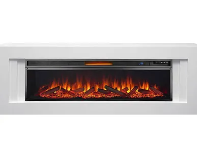 фото Каминокомплект Line под Vision 60 белый + Royal Flame Vision 60 LOG Led