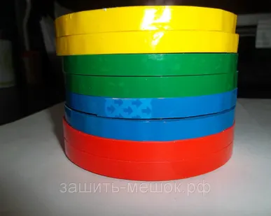 фото Лента клейкая для клипсатора желтая