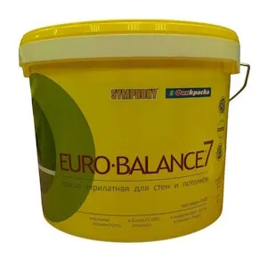 фото EURO-balance 7, акрилатная, матовая, интерьерная краска (База С), 9 литров