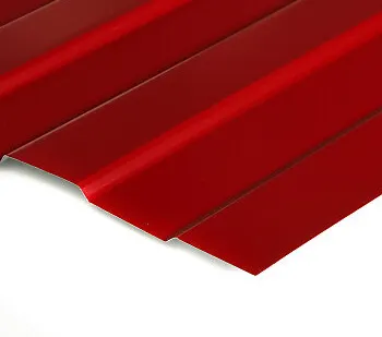 фото Профнастил С-8, 1200х2000 мм, 0.45 мм, 2.4 м², красный