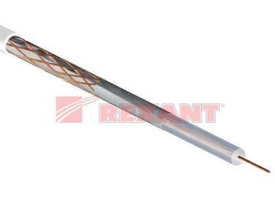 фото Кабель RG-58A/U, 50 Ом, 100м., белый REXANT