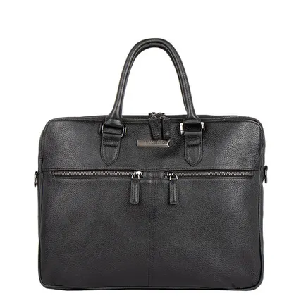 Фото №0 Деловая кожаная сумка Кембридж TJ COLLECTION YB 7468014 BLK