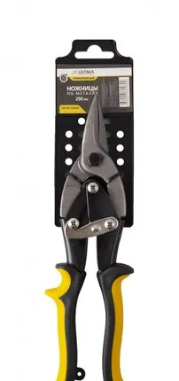 Фото №0 Ножницы по металлу, 250 мм, пряморежущие, обрезиненные рукоятки Ultima (Ультима)