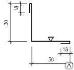 Фото №0 Планка угла внутреннего ПУВ 30х30х2000 Woodstock Ecosteel