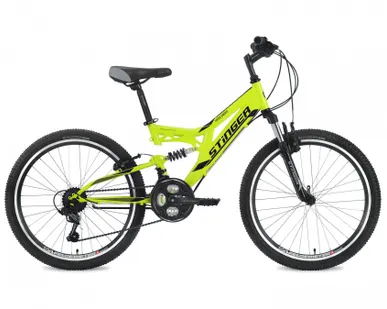 фото Велосипед STINGER HIGHLANDER зеленый 24"/14"