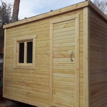 Фото №0 Дачная бытовка (распашонка) 4*2,4, утепление 50, ДВП, без перегородки с эле