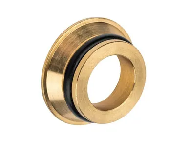 фото Адаптер конус-плоскость, латунь 1/2", желтый, RTP