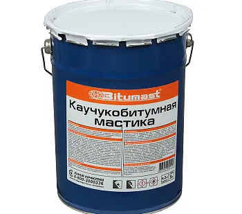фото Мастика битумно-каучуковая 5 л Bitumast, гидроизоляционная