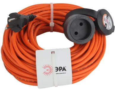 фото Удлинитель силовой UPx-1-2x0.75-20m-IP44 в бухте б/з 1 гнездо 20м ПВС 2х0.75 Эра Б0043037