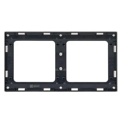 Фото №5 Рамка 2-м Стокгольм бел. с линией цвета черн. PROxima EKF EXM-G-305-10