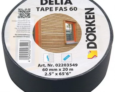 фото Лента односторонняя клеящая DELTA TAPE FAS 60 для нахлестов фасадных мембран, 60мм*20м