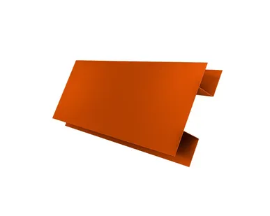 фото Планка H-образная Экобрус Grand Line 0,45 PE с пленкой RAL 2004 оранжевый