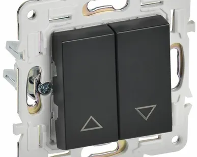 фото SKANDY Выключатель жалюзи 10А SK-V12Bl черный IEK