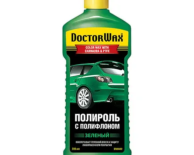 фото Цветная полироль Doctor Wax с полифлоном (зеленая), 300 мл, DW8449