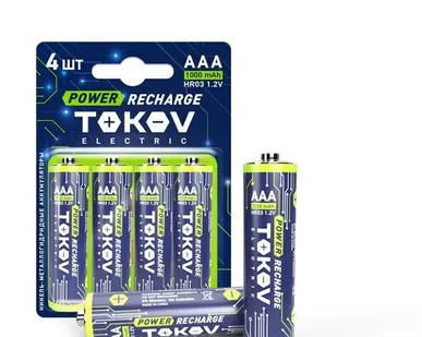 фото Аккумулятор AAA/HR03 1000мА.ч (блист.4шт) TOKOV ELECTRIC TKE-NMA-HR03/B4