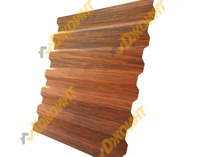 фото Профнастил С-21 0,5 Printech двухсторонний Naive Maroon (Мореное дерево)