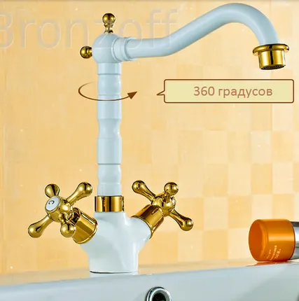 Фото №0 Смеситель белый из латуни Камило