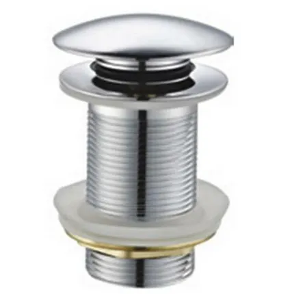 Фото №0 Выпуск для раковины click-clack(донный клапан) VIEIR c большой кнопкой Хром латунь 1 1/4"