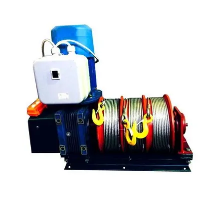 Фото №0 Лебедка электрическая червячная ЛЭЧ-0,3-9,5-3 с рукояткой аварийного привода (с канатом 10 м)