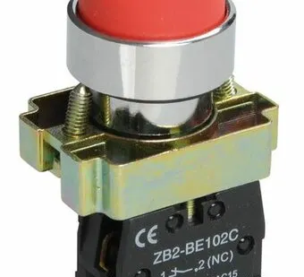 фото Кнопка управления LAY5-BL42 без подсветки красная 1р ...