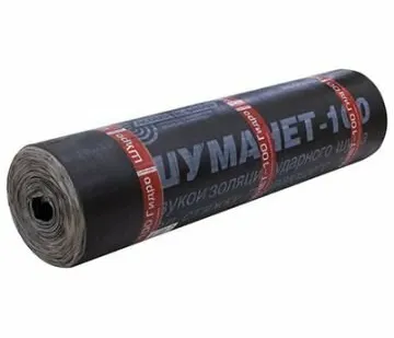 фото Стеклохолст рулонный звукоизоляционный Шуманет-100 Гидро 10000х1000х5 мм (10 м2)