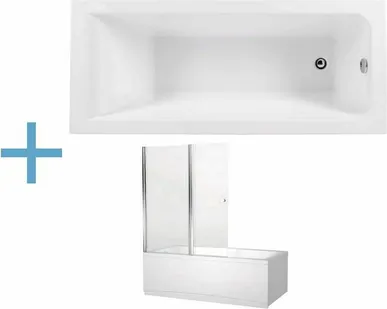 фото Акриловая ванна Aquanet Bright 165x70 (+ шторка Aquanet Alfa 4 NF6222-pivot)