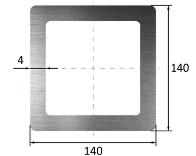 фото Труба профильная 140х140х4