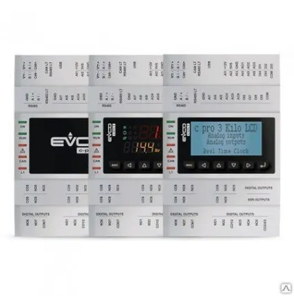 Фото №0 Программируемый контроллер серии С-pro 3 Kilo+ 24 VAC/DC неизолированное LED-дисплей 21 значок индикации 9А/I (3 дл