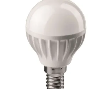 фото Лампа светодиодная 71 644 OLL-G45-6-230-4K-E14 6Вт шар 4000К бел. E14 470лм 176-264В ОНЛАЙТ 71644