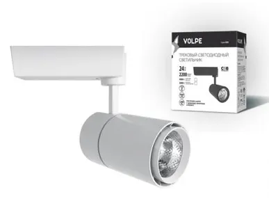 фото Светильник трековый ULB-Q252 24W/NW/H WHITE Светильник светодиодный трековый. 24 Вт. 2000Лм. Белый свет (4200К). Корпус белый. 7,5*18см. ТМ Volpe.