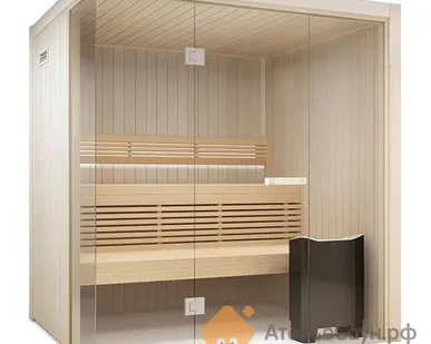 фото Сауна Tylo Harmony H GC Glass Corner (1670х1670 мм, стеклянный угол, без печи, из осины)