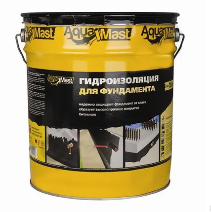 Фото №0 Мастика битумная 10 кг AquaMast ТЕХНОНИКОЛЬ (для фундамента) ведро (1)