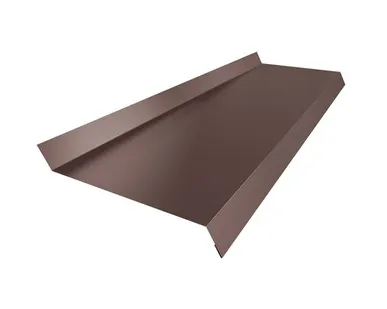 фото КОРИЧНЕВЫЙ Отлив металлический (2000 х 100 мм) 5шт/уп PROFBUILD Metal