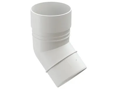 фото Колено 45°, цвет белый