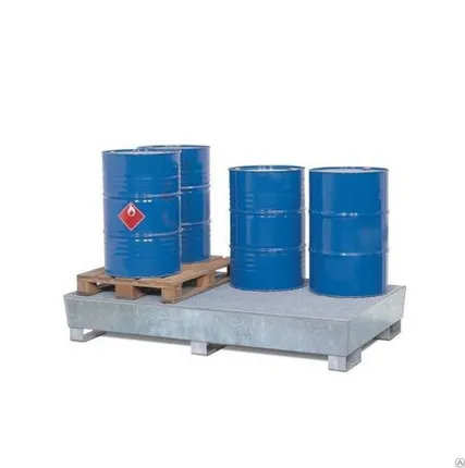 Фото №0 Сточный поддон 530 л, из оцинкованной стали, под 6 х 205 л бочек